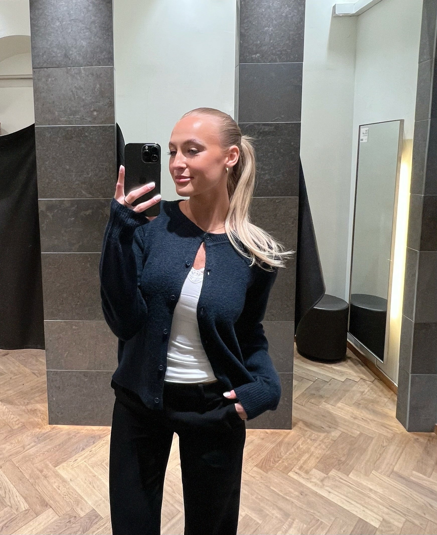 PCMALOU Knit Cardigan - Sky Captain